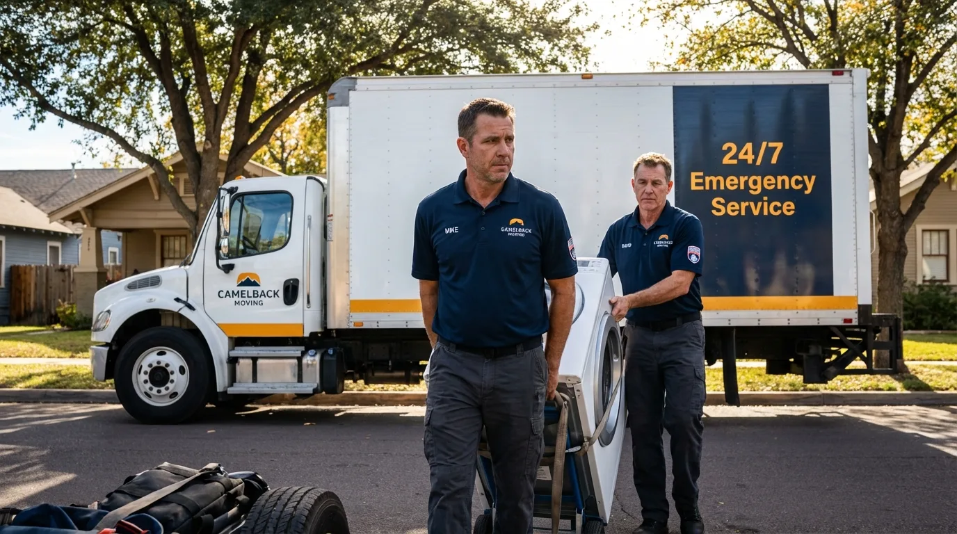 CamelBack Moving crew loading furniture in Livermore, CA