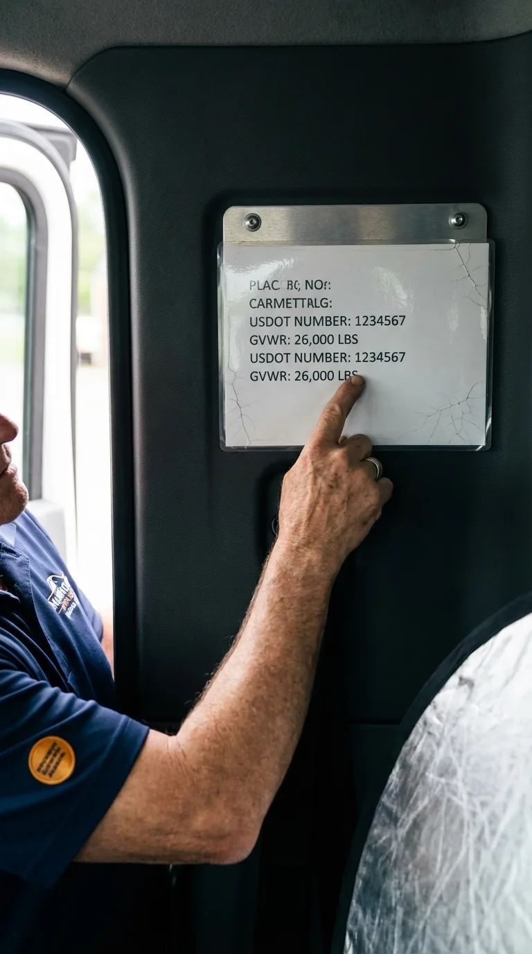 USDOT licensing placard verification in Livermore